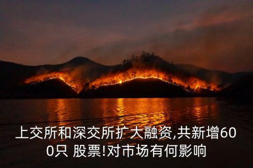 上交所和深交所擴大融資,共新增600只 股票!對市場有何影響