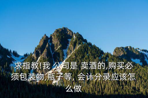 求指教!我 公司是 賣酒的,購買必須包裝物,瓶子等, 會(huì)計(jì)分錄應(yīng)該怎么做