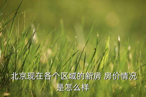  北京現在各個區(qū)域的新房 房價情況是怎么樣