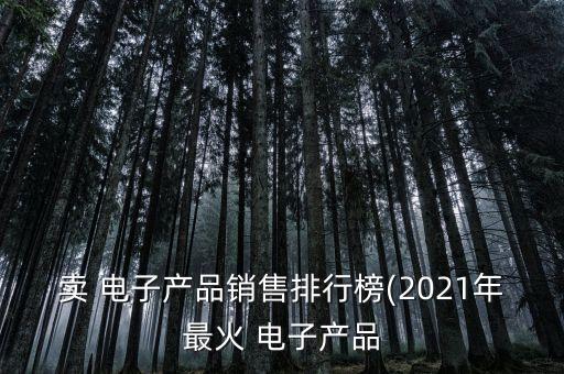 賣(mài) 電子產(chǎn)品銷售排行榜(2021年最火 電子產(chǎn)品