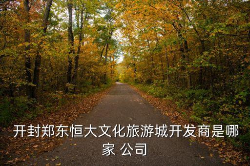  開(kāi)封鄭東恒大文化旅游城開(kāi)發(fā)商是哪家 公司
