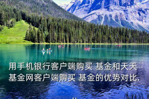 用手機(jī)銀行客戶端購(gòu)買(mǎi) 基金和天天 基金網(wǎng)客戶端購(gòu)買(mǎi) 基金的優(yōu)勢(shì)對(duì)比...