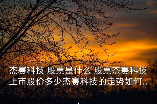 杰賽科技 股票是什么 股票杰賽科技上市股價多少杰賽科技的走勢如何...
