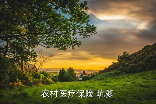農村醫(yī)療保險 坑爹