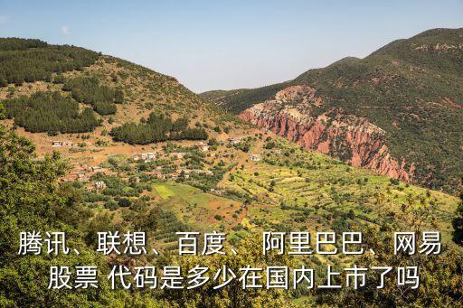 騰訊、聯(lián)想、百度、 阿里巴巴、網(wǎng)易 股票 代碼是多少在國內(nèi)上市了嗎