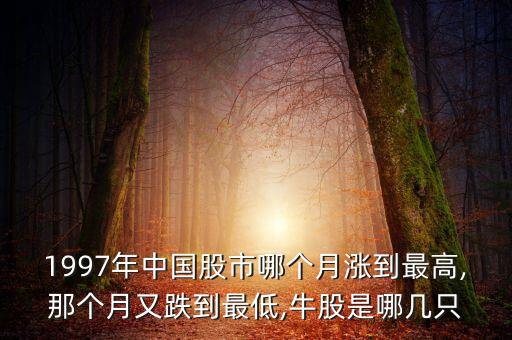 1997年中國(guó)股市哪個(gè)月漲到最高,那個(gè)月又跌到最低,牛股是哪幾只