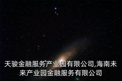 蘇州天駿金融服務(wù)產(chǎn)業(yè)園有限公司,海南未來(lái)產(chǎn)業(yè)園金融服務(wù)有限公司