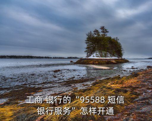  工商 銀行的“95588 短信 銀行服務”怎樣開通