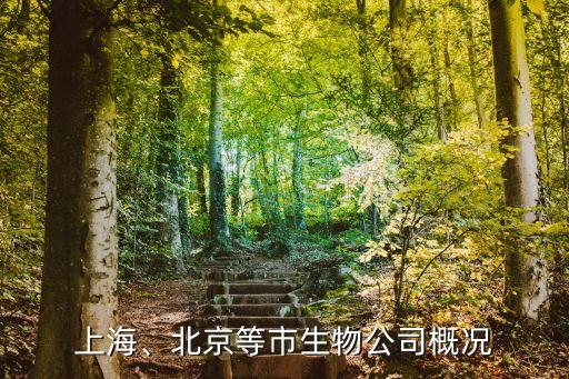 上海、北京等市生物公司概況