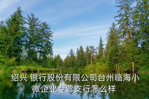  紹興 銀行股份有限公司臺(tái)州臨海小微企業(yè)專營支行怎么樣