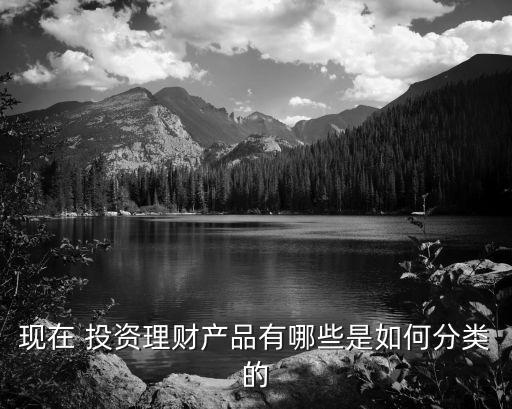 現(xiàn)在 投資理財產(chǎn)品有哪些是如何分類的