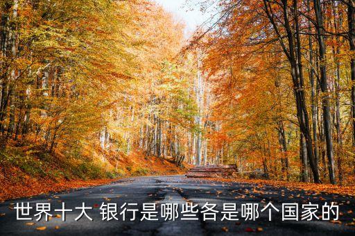 世界十大 銀行是哪些各是哪個國家的