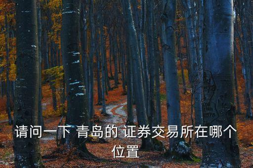 請問一下 青島的 證券交易所在哪個位置