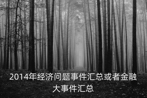 2014年經(jīng)濟(jì)問(wèn)題事件匯總或者金融大事件匯總