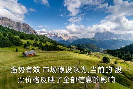強勢有效 市場假設(shè)認(rèn)為,當(dāng)前的 股票價格反映了全部信息的影響