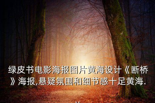  綠皮書電影海報圖片黃海設計《斷橋》海報,懸疑氛圍和細節(jié)感十足黃海...