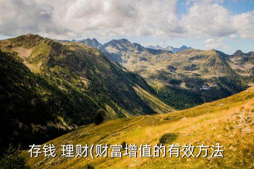 存錢 理財(財富增值的有效方法
