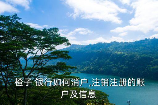  橙子 銀行如何消戶,注銷(xiāo)注冊(cè)的賬戶及信息