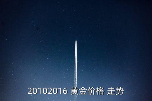 20102016 黃金價(jià)格 走勢(shì)