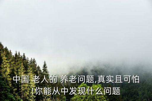 中國(guó) 老人的 養(yǎng)老問(wèn)題,真實(shí)且可怕!你能從中發(fā)現(xiàn)什么問(wèn)題