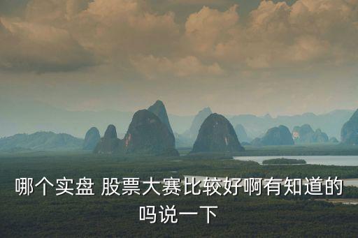 哪個實(shí)盤 股票大賽比較好啊有知道的嗎說一下