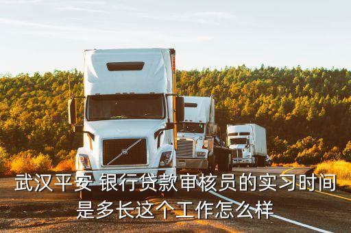 武漢平安 銀行貸款審核員的實(shí)習(xí)時間是多長這個工作怎么樣
