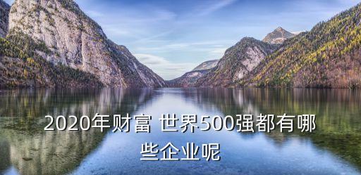 2020年財富 世界500強(qiáng)都有哪些企業(yè)呢