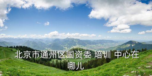  北京市通州區(qū)國資委 培訓 中心在哪兒