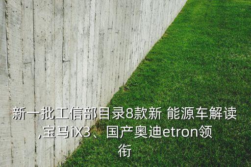 新一批工信部目錄8款新 能源車(chē)解讀,寶馬iX3、國(guó)產(chǎn)奧迪etron領(lǐng)銜