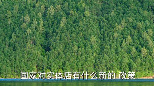  國家對(duì)實(shí)體店有什么新的 政策