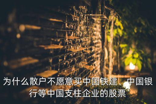 為什么散戶不愿意買中國(guó)鐵建、中國(guó)銀行等中國(guó)支柱企業(yè)的股票