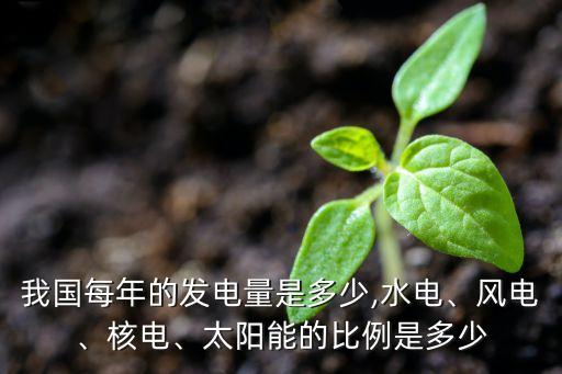 我國(guó)每年的發(fā)電量是多少,水電、風(fēng)電、核電、太陽(yáng)能的比例是多少