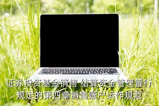 證券投資基金銷(xiāo)售 結(jié)算資金管理暫行規(guī)定的第四章銷(xiāo)售賬戶運(yùn)作規(guī)范