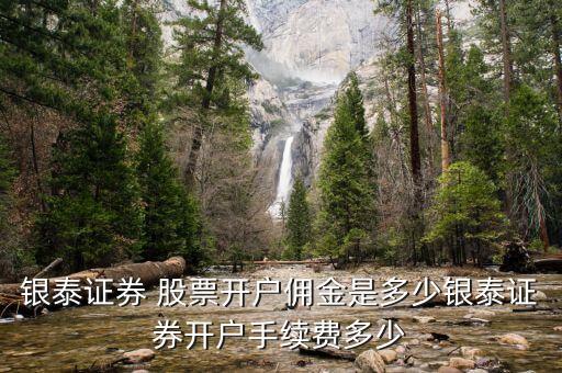 銀泰證券 股票開戶傭金是多少銀泰證券開戶手續(xù)費(fèi)多少