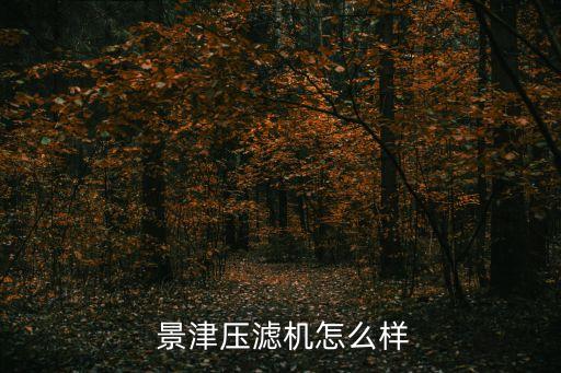  景津壓濾機(jī)怎么樣