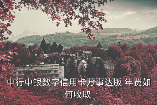 中行中銀數(shù)字信用卡萬(wàn)事達(dá)版 年費(fèi)如何收取