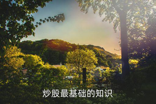 炒股最基礎(chǔ)的知識(shí)