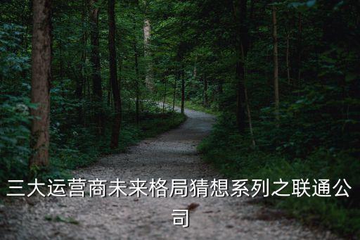 三大運(yùn)營(yíng)商未來格局猜想系列之聯(lián)通公司