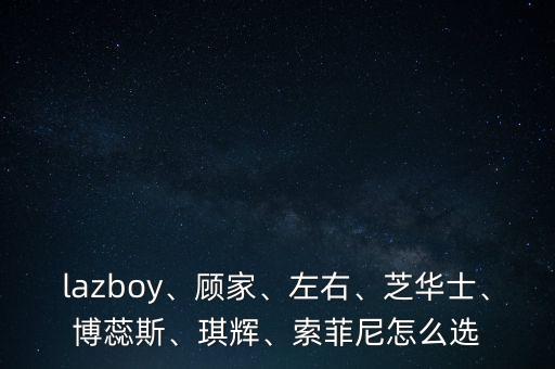 lazboy、顧家、左右、芝華士、博蕊斯、琪輝、索菲尼怎么選