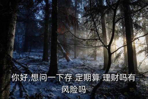 你好,想問一下存 定期算 理財嗎有風險嗎