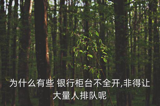為什么有些 銀行柜臺(tái)不全開(kāi),非得讓大量人排隊(duì)呢