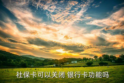  社?？梢躁P(guān)閉 銀行卡功能嗎