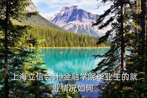  上海立信會計(jì) 金融學(xué)院畢業(yè)生的就業(yè)情況如何