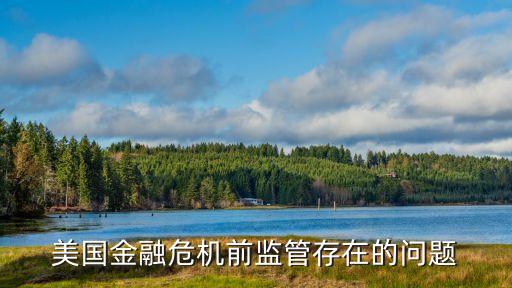 美國(guó)金融危機(jī)前監(jiān)管存在的問(wèn)題