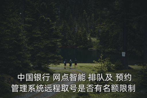  中國銀行 網點智能 排隊及 預約管理系統(tǒng)遠程取號是否有名額限制