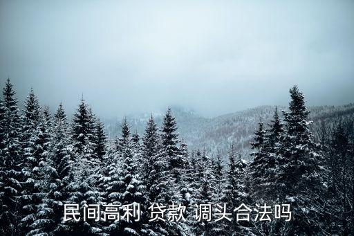 民間高利 貸款 調頭合法嗎