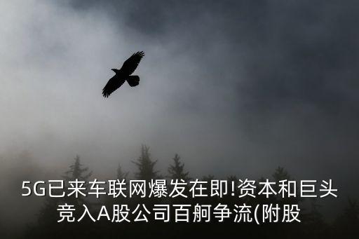 5G已來車聯(lián)網(wǎng)爆發(fā)在即!資本和巨頭競入A股公司百舸爭流(附股