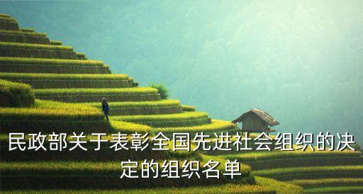 民政部關(guān)于表彰全國先進(jìn)社會組織的決定的組織名單