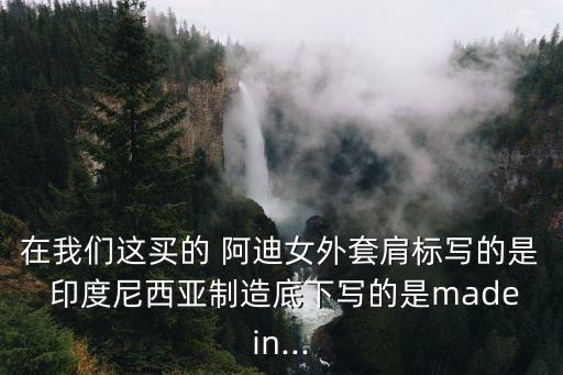 在我們這買的 阿迪女外套肩標(biāo)寫(xiě)的是 印度尼西亞制造底下寫(xiě)的是madein...