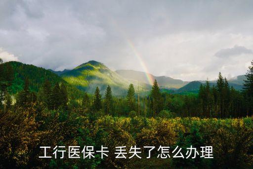 工行醫(yī)?？?丟失了怎么辦理